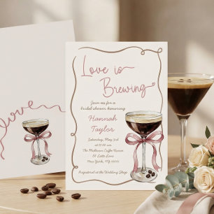 Invitation L'amour est en train de préparer une fête prénupti