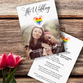 Invitation L'amour est l'amour Fierté Arc-en-ciel Cœur LGBT P