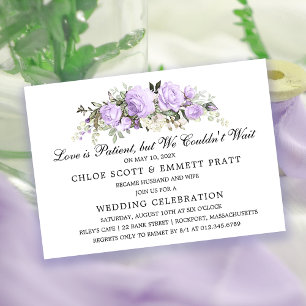 Invitation L'amour est l'invitation du Mariage patient