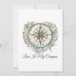 Invitation L'Amour est ma boussole – Design de fierté de camp
