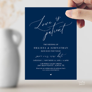 Invitation « L'amour est patient » Annonce de report de maria