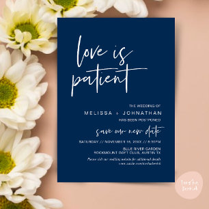 Invitation L'amour est patient, changer notre Mariage Nouvell