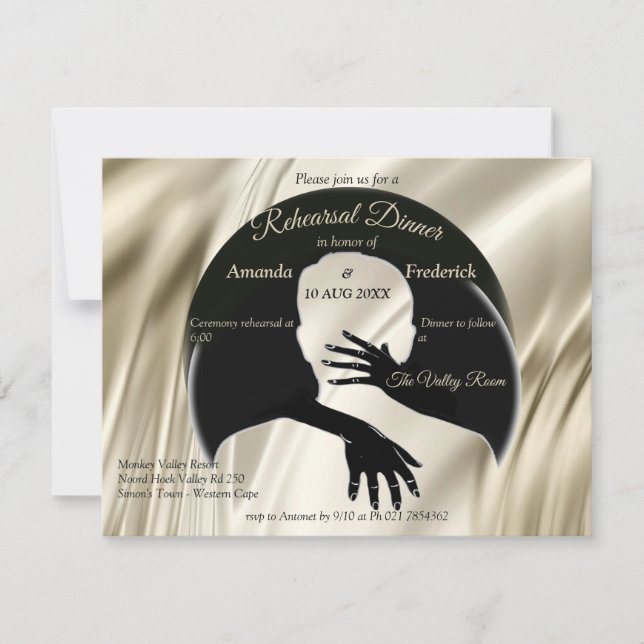 Invitation L'amour est tout ce qu'il y a Dîner de répétition (Devant)