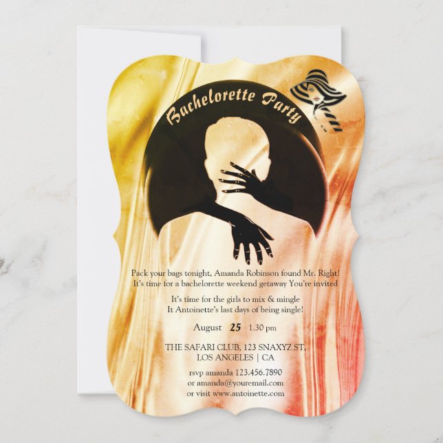 Invitation L'amour est tout ce qu'il ya Vibrant Bachelorette  (Devant)