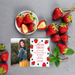 Invitation L'amour est un fruit doux de baies Shower de maria