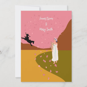 Invitation L'amour est un tour sauvage vers un Mariage éterne