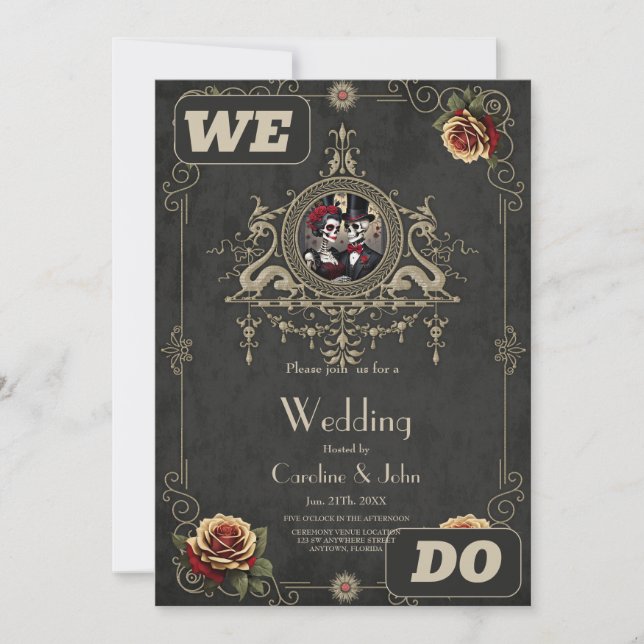 Invitation L'amour éternel dans l'obscurité. (Devant)