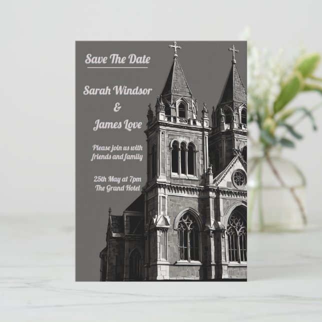 Invitation L'Amour Éternel : Une Union Sacrée (Debout devant)