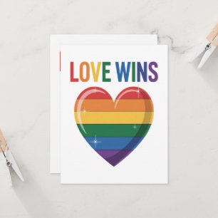 Invitation L'amour gagne la fierté gay LGBT Égalité