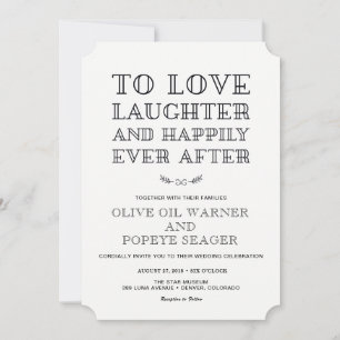 Invitation L'amour, le rire et la joie après l'Mariage