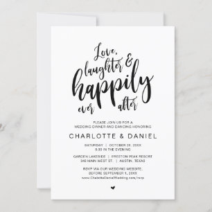 Invitation L'amour, le rire et la joie toujours après, Mariag