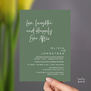 Invitation L'amour, le rire et la joie toujours après, modern