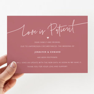 Invitation L'amour minimaliste est le Mariage patient mise à 