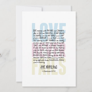 Invitation L'amour n'échoue jamais