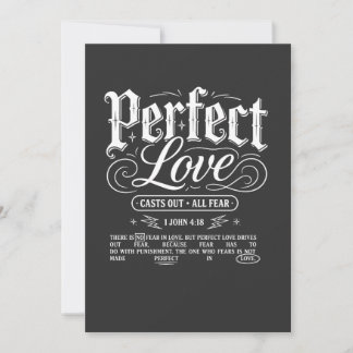 Invitation L'amour parfait chasse toute crainte – 1 Jean 4:18