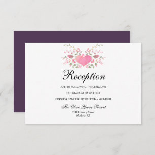 Invitation L'amour rose   Réception de mariage rustique