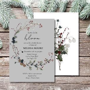 Invitation L'Amour Rustique Boho D'Hiver Est En Fête des mari