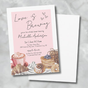 Invitation L'Amour se prépare Café Brunch Enterrement de vie