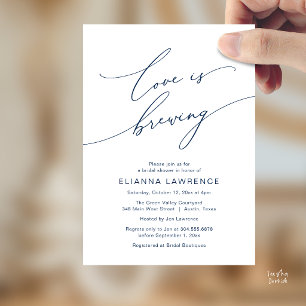 Invitation L'Amour se Prépare Élégante Fête de Mariage Brasse