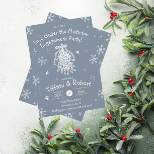 Invitation L'amour sous les gribouillis de la fête d'engageme