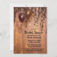 Lampions en Or Rose Ballons Guirlande de Lierre Sh