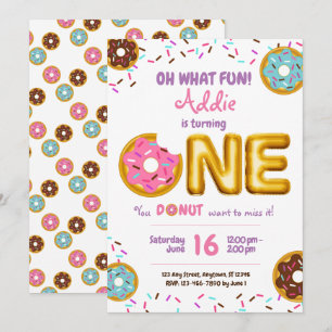 Invitation L'amusement arrose anniversaire de fille de