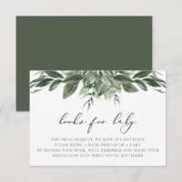 LANA Modern Boho Greenery Livres pour Baby Card