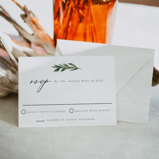 Invitation LANA Moderne Bohème Aquarelle Verdure RSVP (Créateur téléchargé)