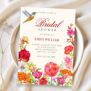 Invitation Lancement de fête de mariage aquarelle florale en