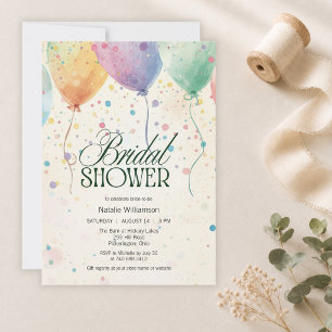 Invitation Lancer de ballons et confettis pour l'enterrement 