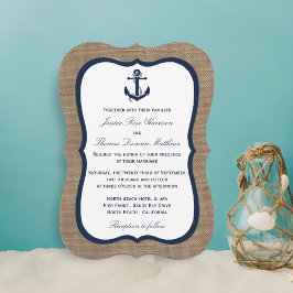 Invitation L'Ancre De La Marine Sur La Collection De Mariages