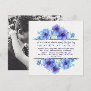 Invitation L'anémone bleue joyeusement après la fête de maria