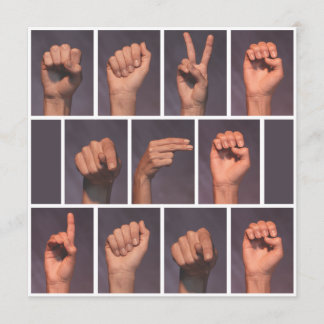 Invitation Langue des Signes Sauvegarder la Date