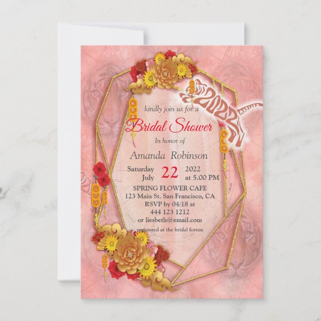 Invitation L'année du tigre (Devant)