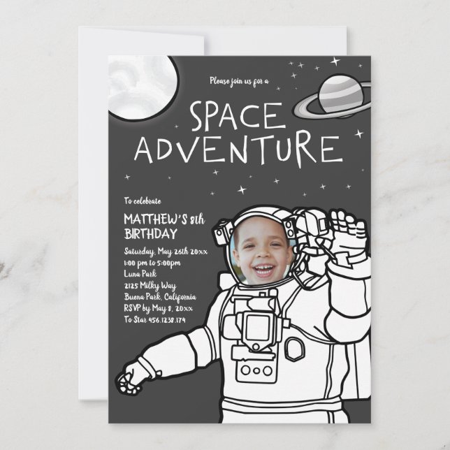 Invitation L'Anniversaire de l'aventure spatiale (Devant)