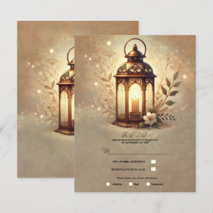 Invitation Lanterne brillante en bronze Romantique Rustique R