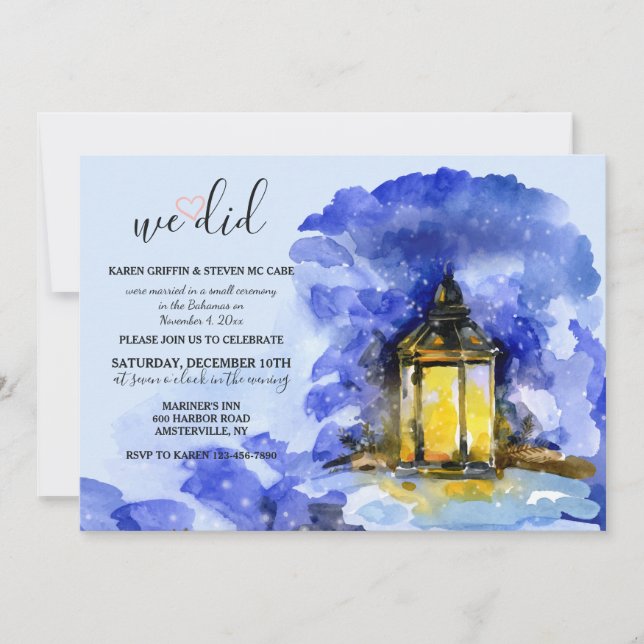 Invitation Lanterne d'Hiver (Devant)