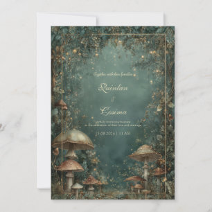 Invitation Lanterne d'Or Champignon de la Forêt Emeraude Myst