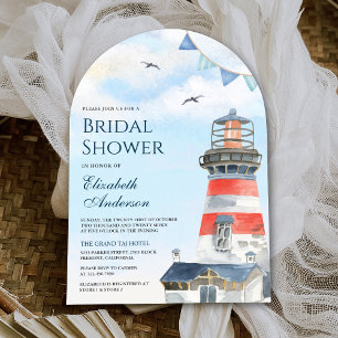 Invitation Lanterne marine à l'aquarelle Arche de douche de m