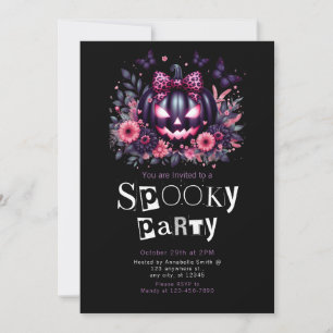 Invitation Lanterne noire Jack-O' minimaliste moderne Hallowe