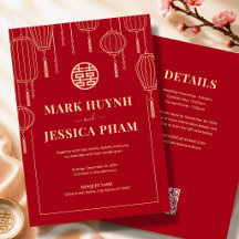 Lanterne Rouge Double Bonheur Mariage