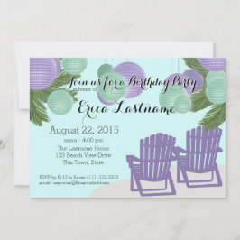Invitation Lanternes de plage et chaises Adirondack