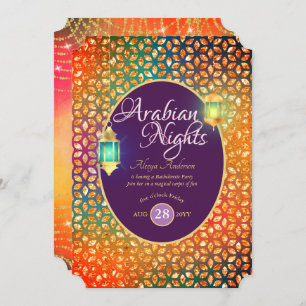 Invitation Lanternes Exotic Arabe Nights