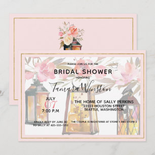 Invitation Lanternes romantiques Rustiques Fête des mariées R