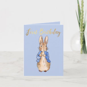 Invitation Lapin classique pour premier anniversaire