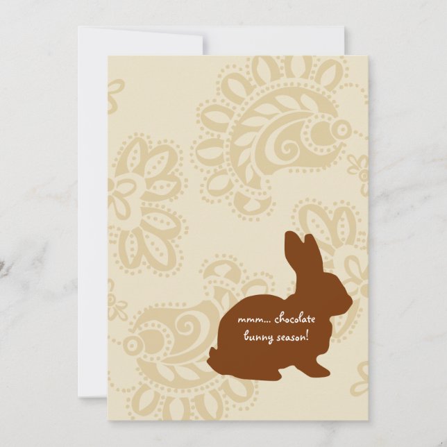Invitation Lapin de chocolat (Devant)