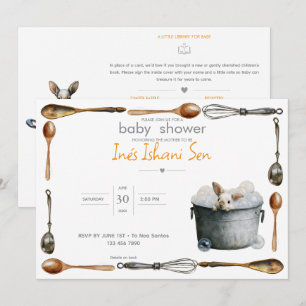Invitation Lapin de cuisine méfaits 🐇 Baby Shower