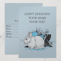 lapin de Noël blanc