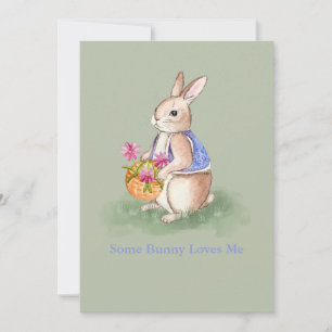 Invitation Lapin de Pâques aquarelle