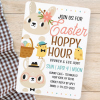 Lapin de Pâques Happy Hour Brunch Moderne Chasse a